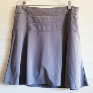 Athleta Skort Size 10 Gray Athletic Wear Athleisure Side Zip Back Pocket